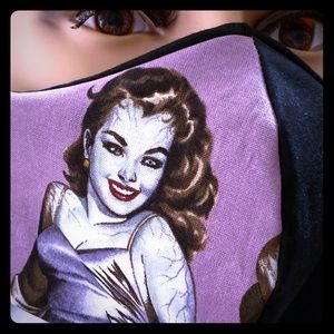 Zombie girl new mask 3 layered cotton handcrafted